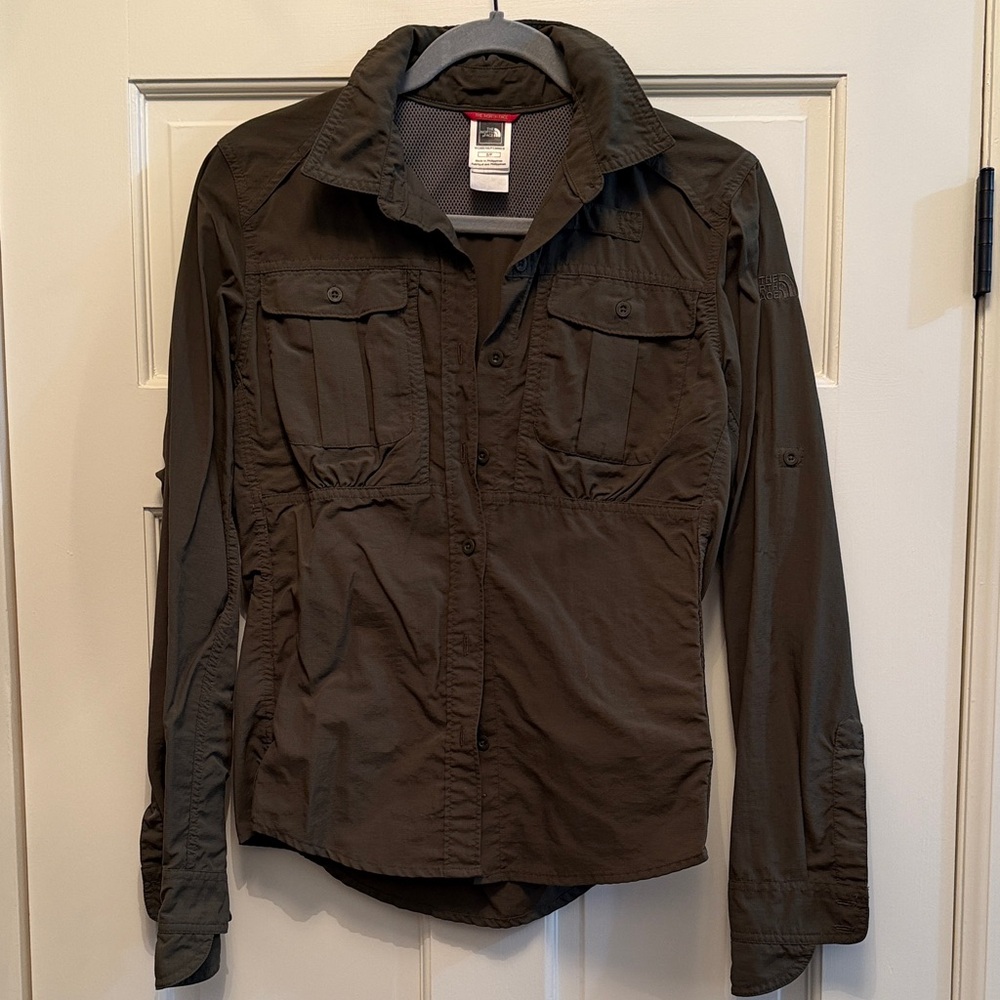 Olive Green Button-Up Shirt